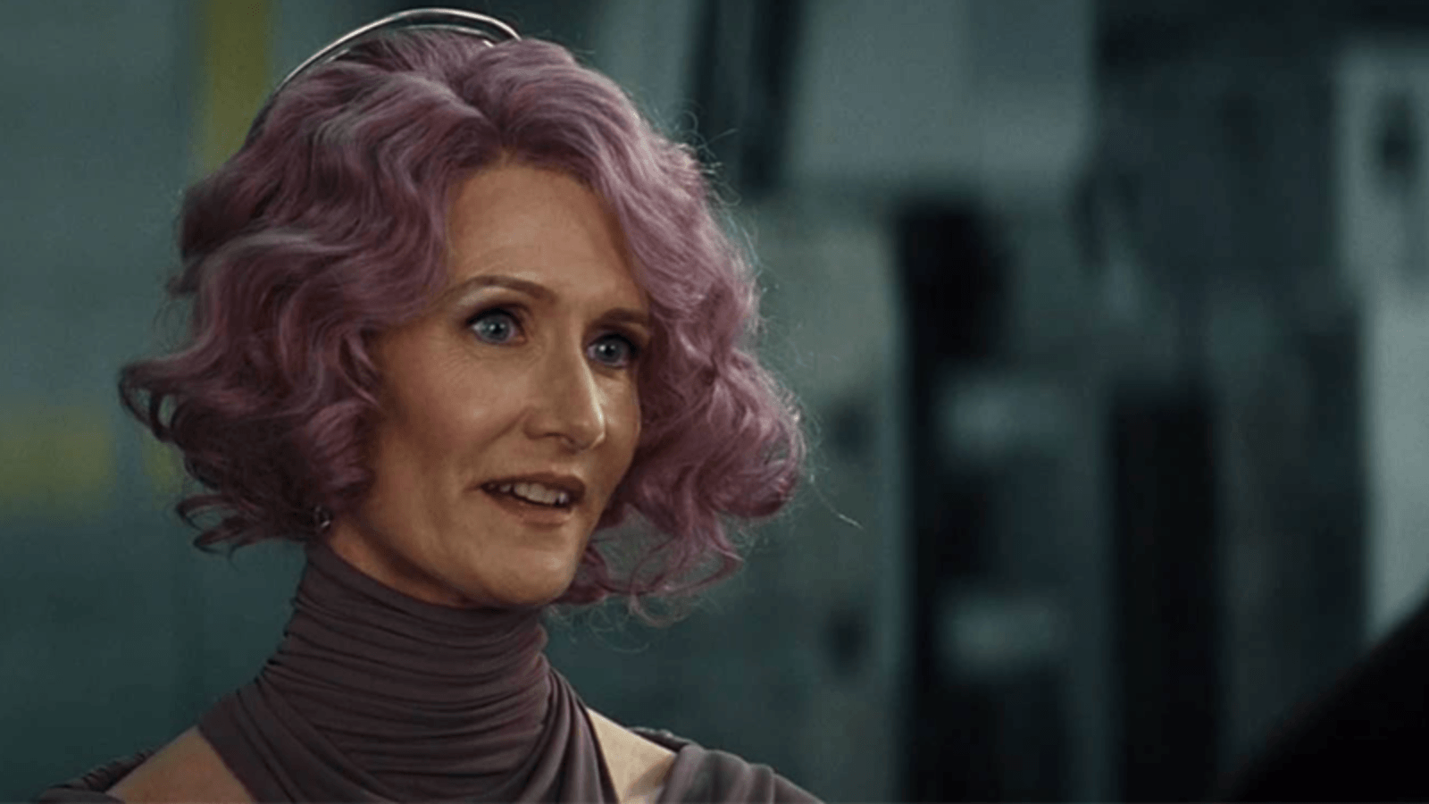 Laura Dern wears purple in The Last Jedi