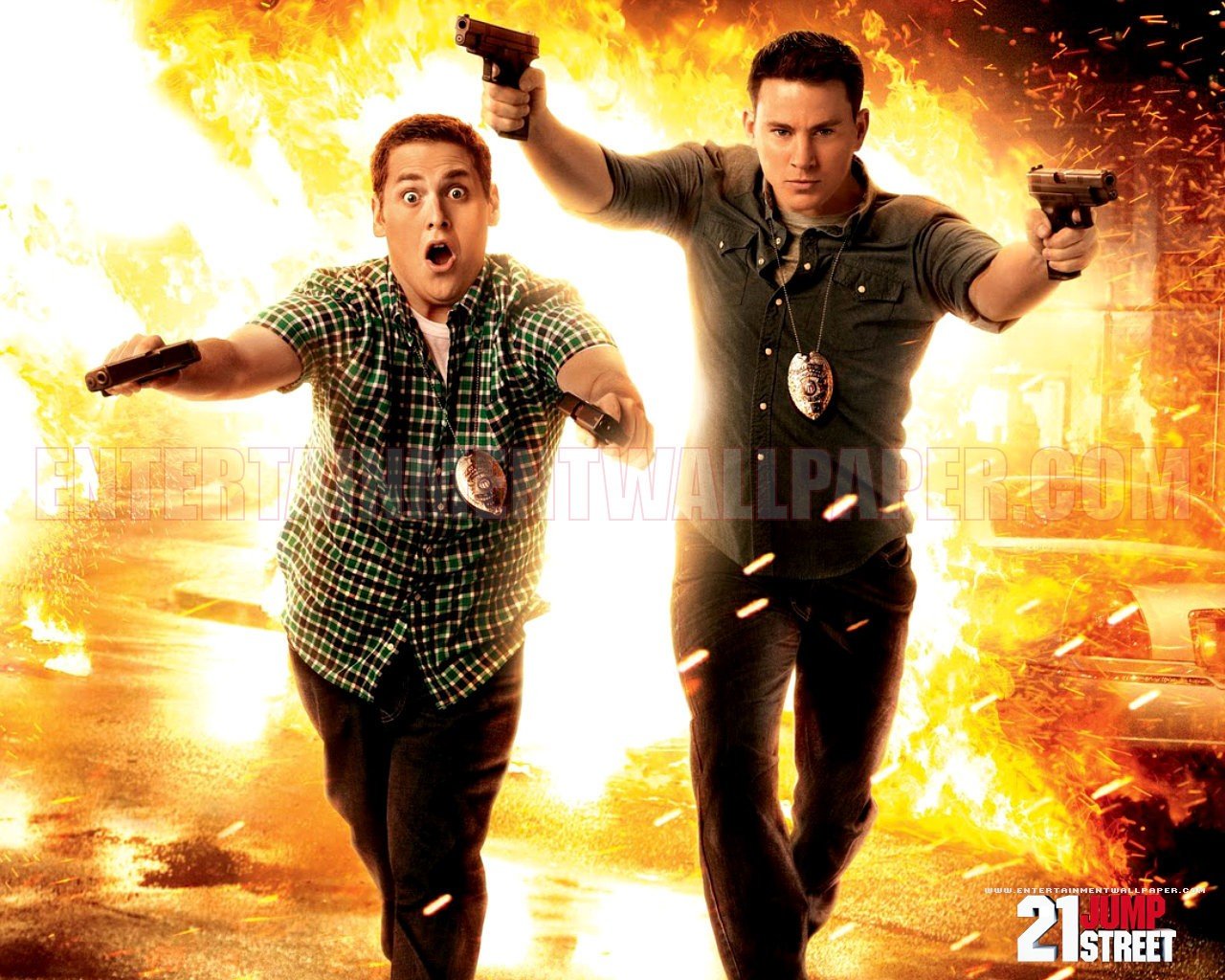 Promotional wallpaper for 21 Jump Street movie